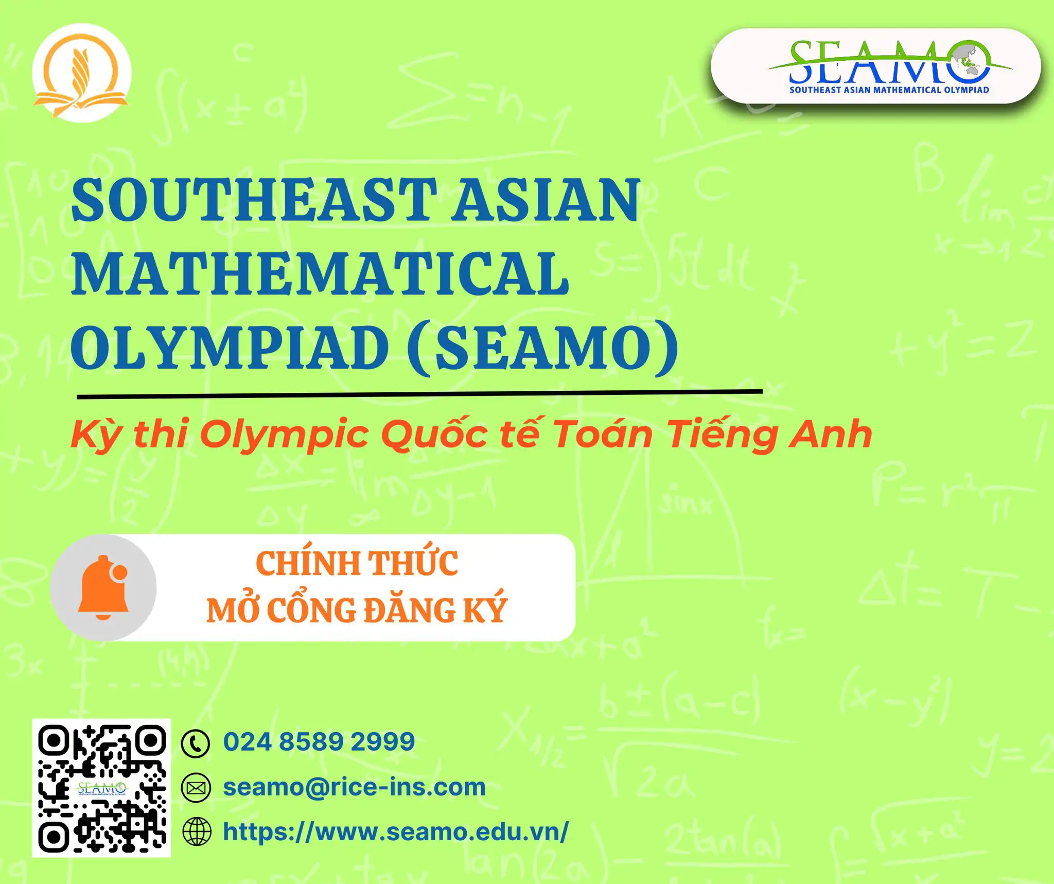 Thử Thách Tư Duy Cùng Toán Singapore: SEAMO 2025 Chính Thức Khởi Động!