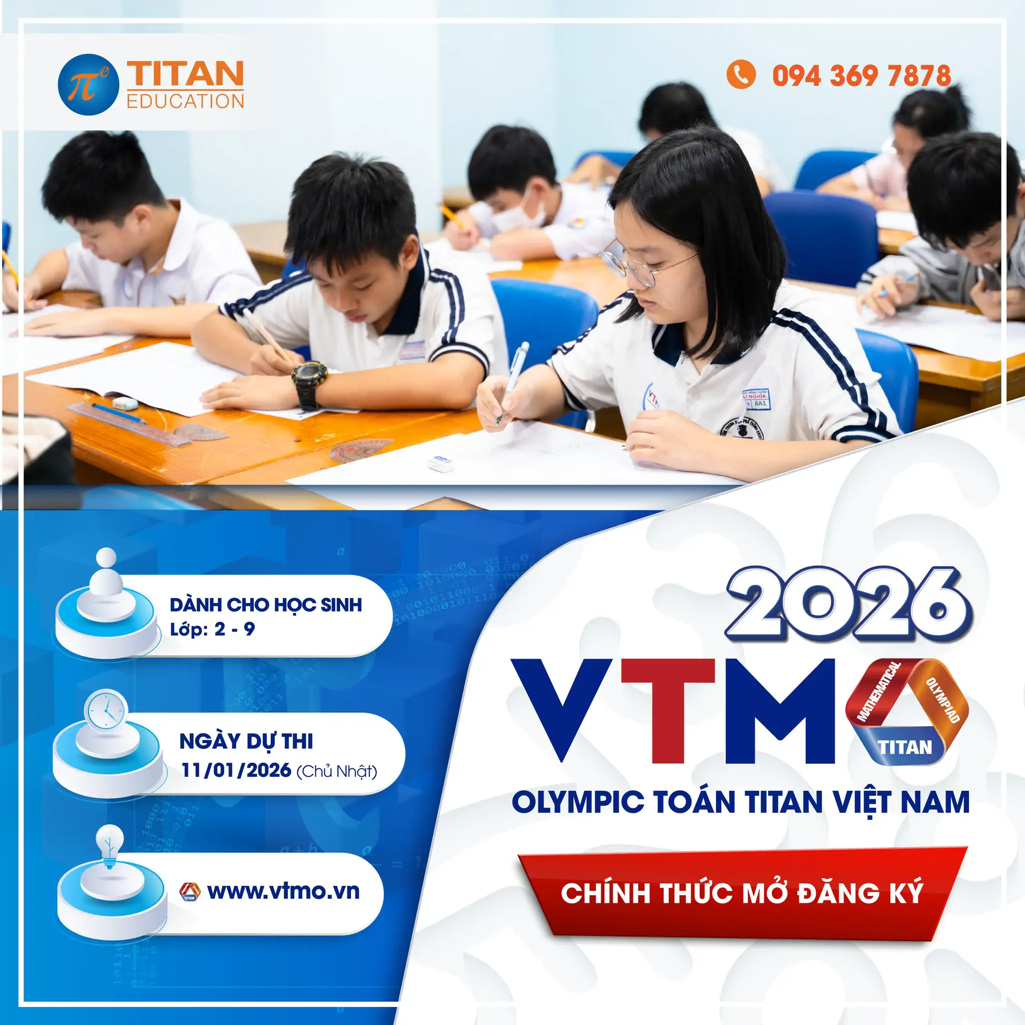 Mở Đăng Ký VTMO 2026 – Hành Trình Chinh Phục Toán Học Cùng Toán TITAN