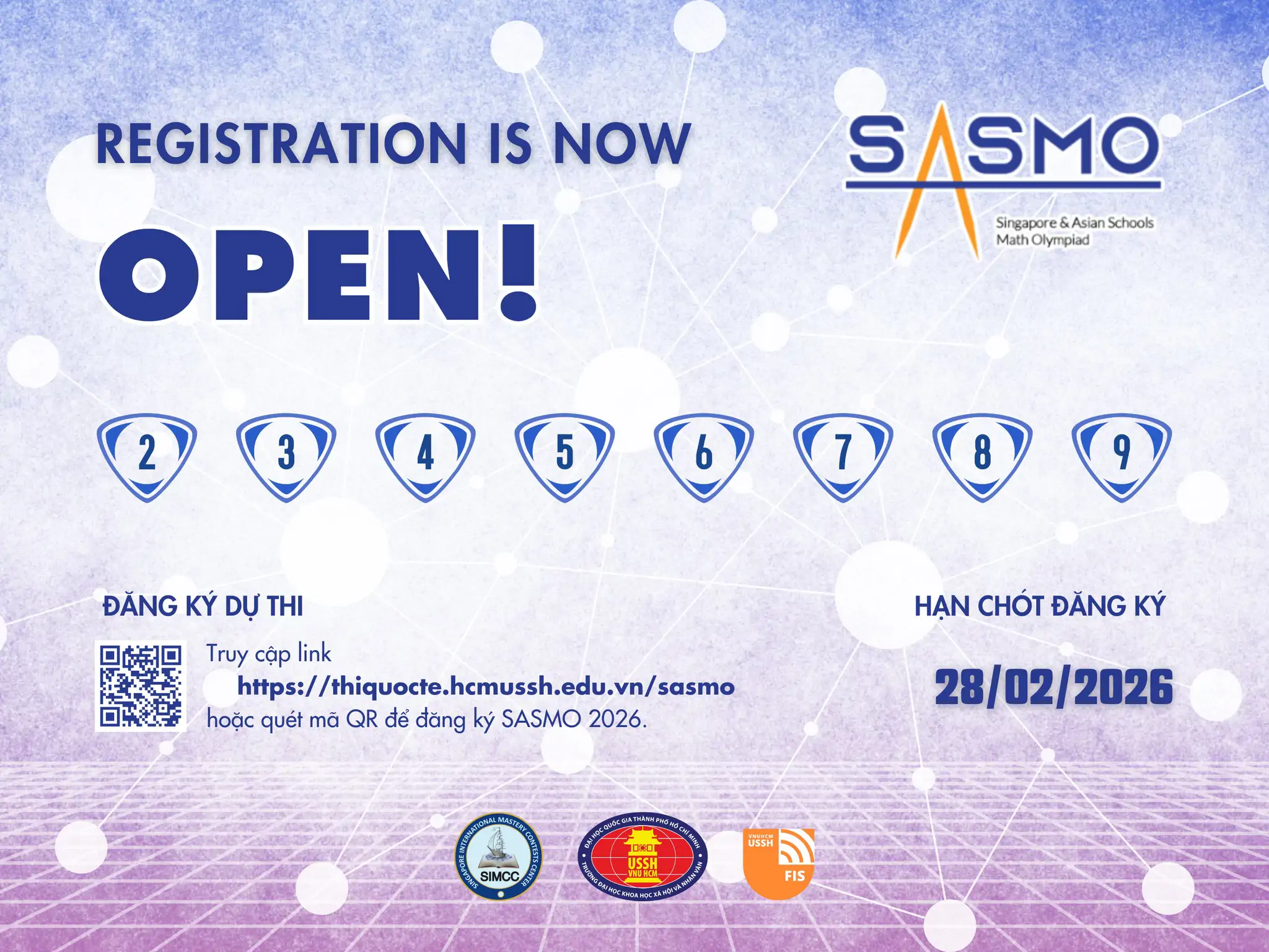 Đăng Ký SASMO 2026: Lịch Thi Chính Thức & Bí Quyết Ôn Luyện Cấp Tốc