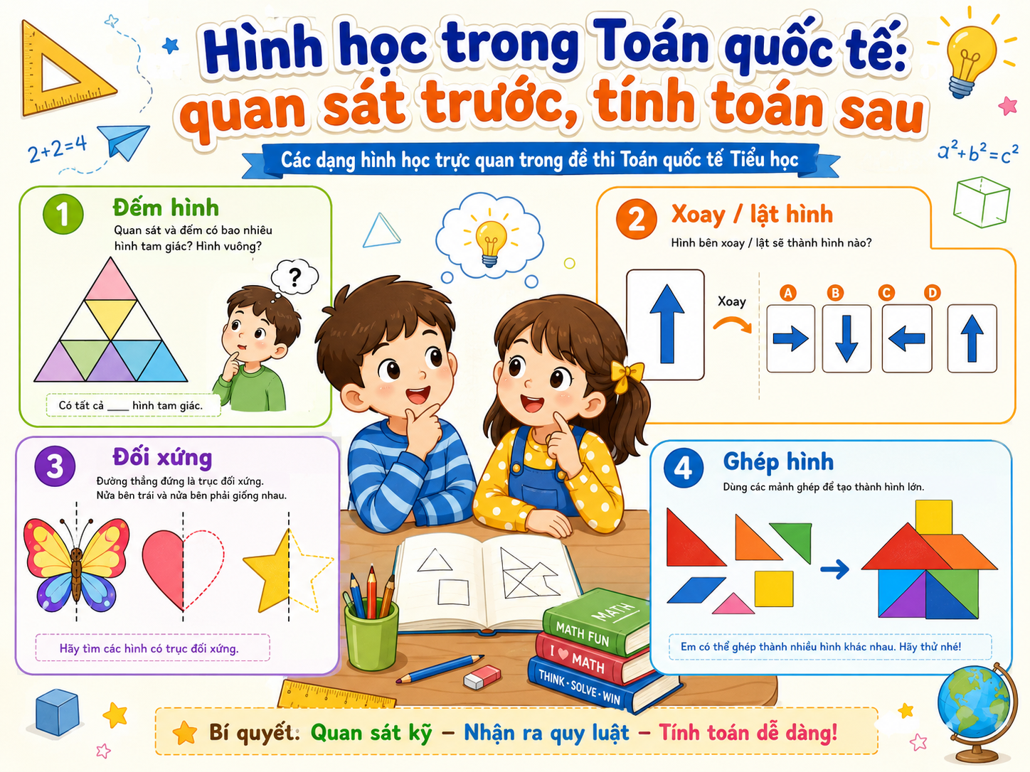Các dạng Toán tư duy thường gặp trong đề thi Toán quốc tế Tiểu học