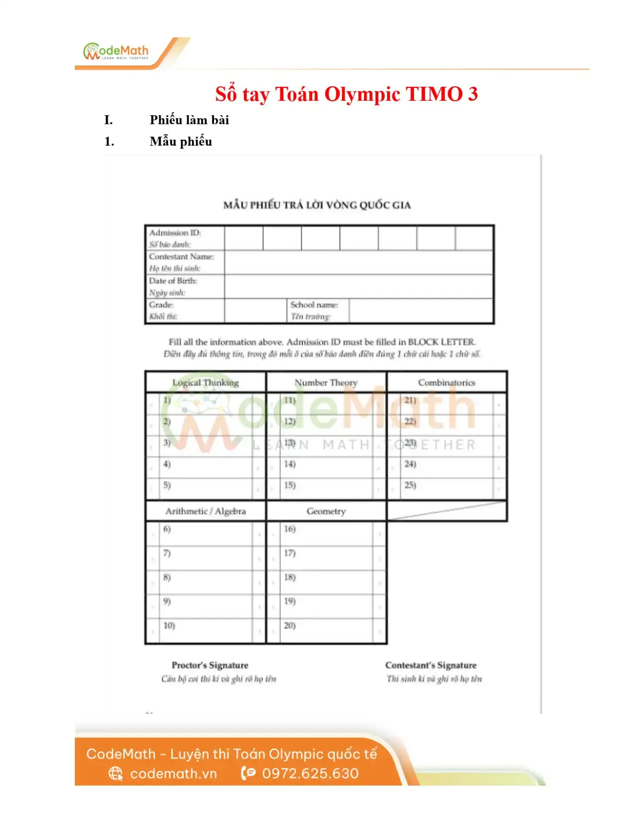 Sổ tay TIMO - HKIMO Khối 3