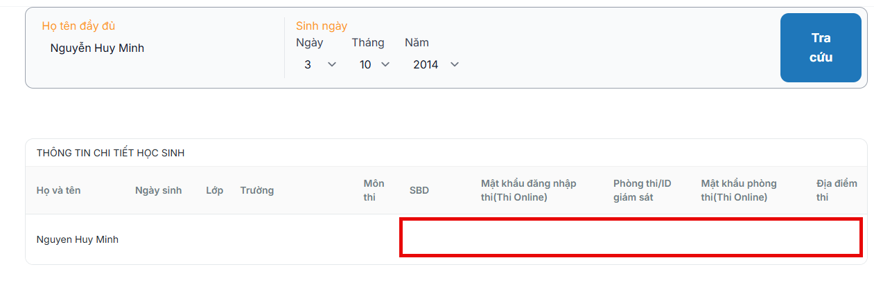 tra cứu thông tin thi ASMO